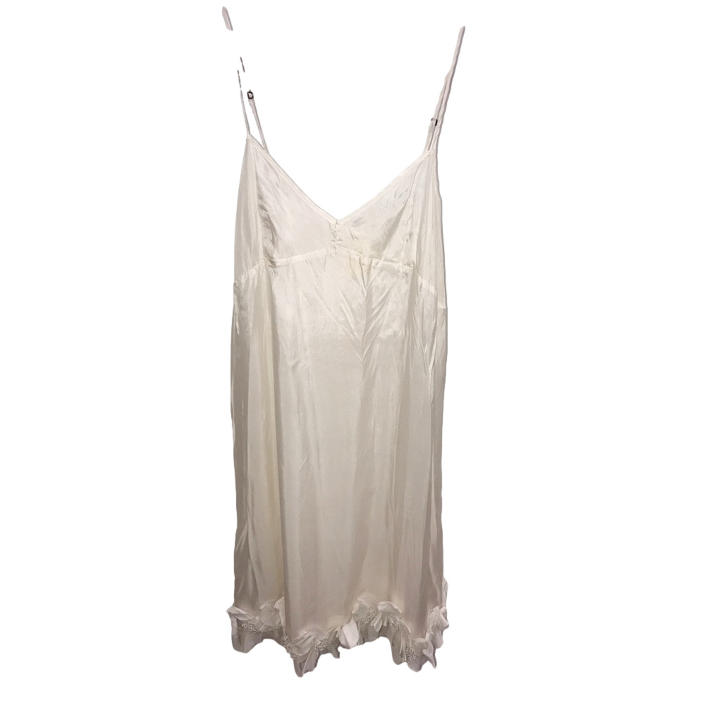 Rebecca Taylor White Silk Dress with Flowers